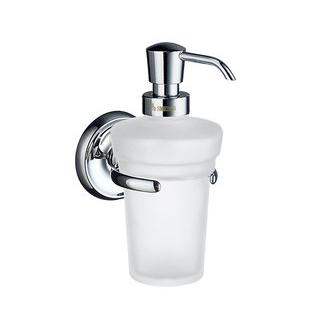 Smedbo K269 Wall Mounted Frosted Glass Soap Dispenser in Polished Chrome Villa Collection Collection